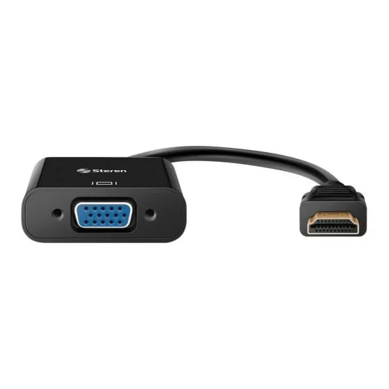 CONVERTIDOR STEREN 208-151 HDMI A VGA 3.5MM 1080 HDCP
